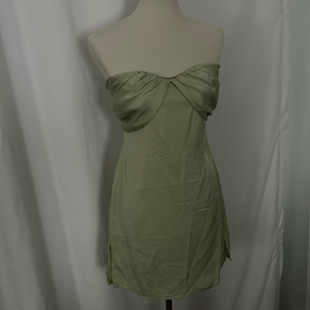 Princess Polly green strapless dress size 6 tall